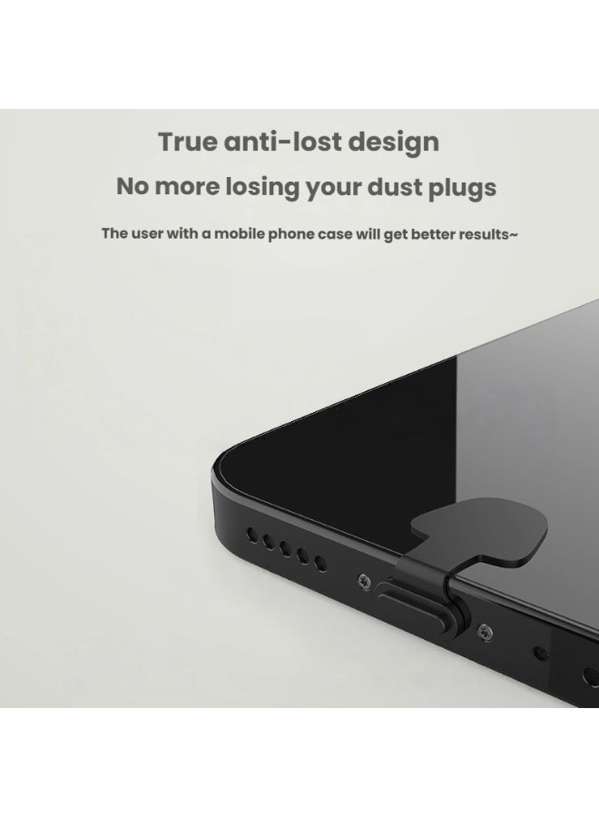 2 حزمة الهاتف الغبار المقابس آيفون 3 د قوس حافة تصميم رائع تعزيز حماية للماء والغبار لرعاية الميناء الأمثل - Image 2