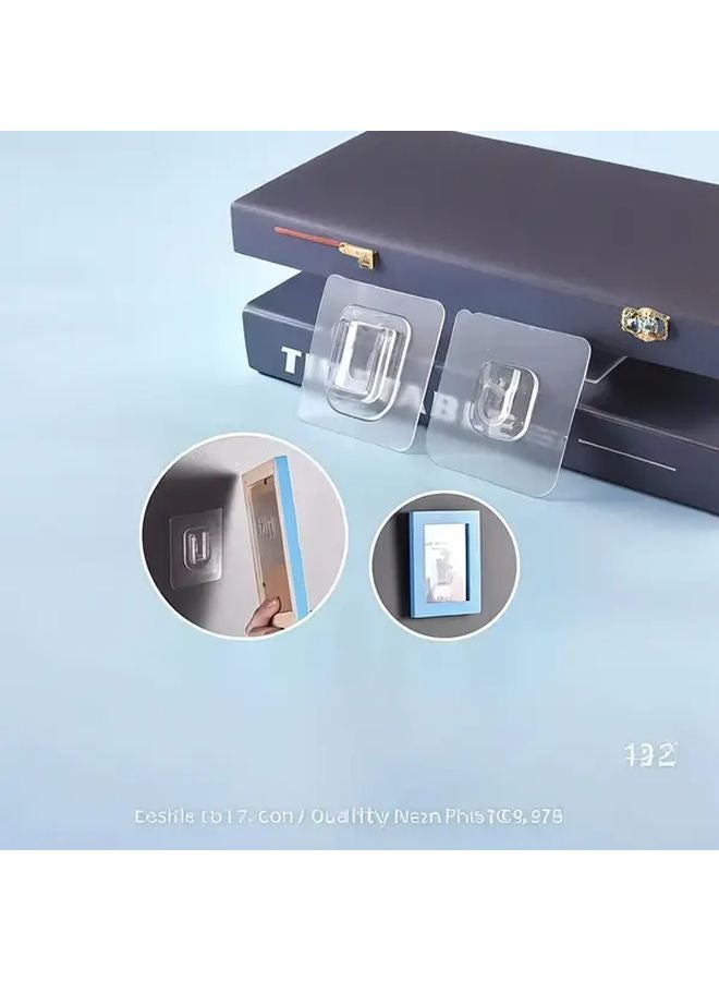 10 Packs Heavy Duty Adhesive Hooks No Drill Wall Mounted Organizer Space Saving Storage - Image 2