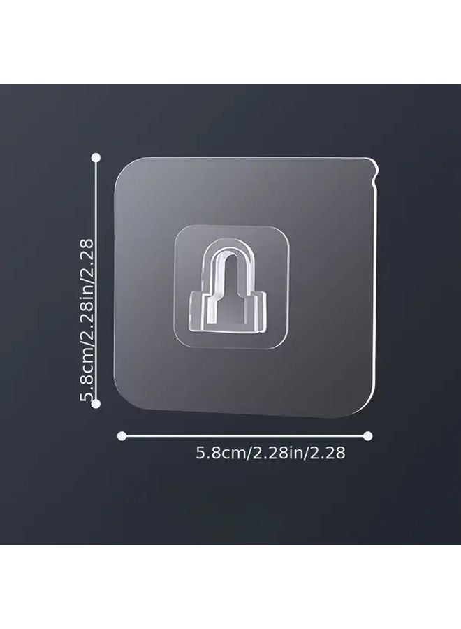 10 Packs Heavy Duty Adhesive Hooks No Drill Wall Mounted Organizer Space Saving Storage - Image 4