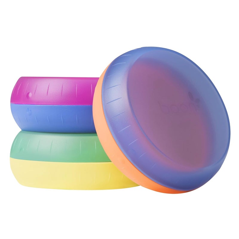 Boon Nursh Storage Buns for Baby Feeding Essentials  Baby Bottle Organizer and Storage  Holds Nursh Bottle Pouches Nipples and Pacifiers  Baby BottleFeeding Supplies  Color Block  3 Count - Image 1