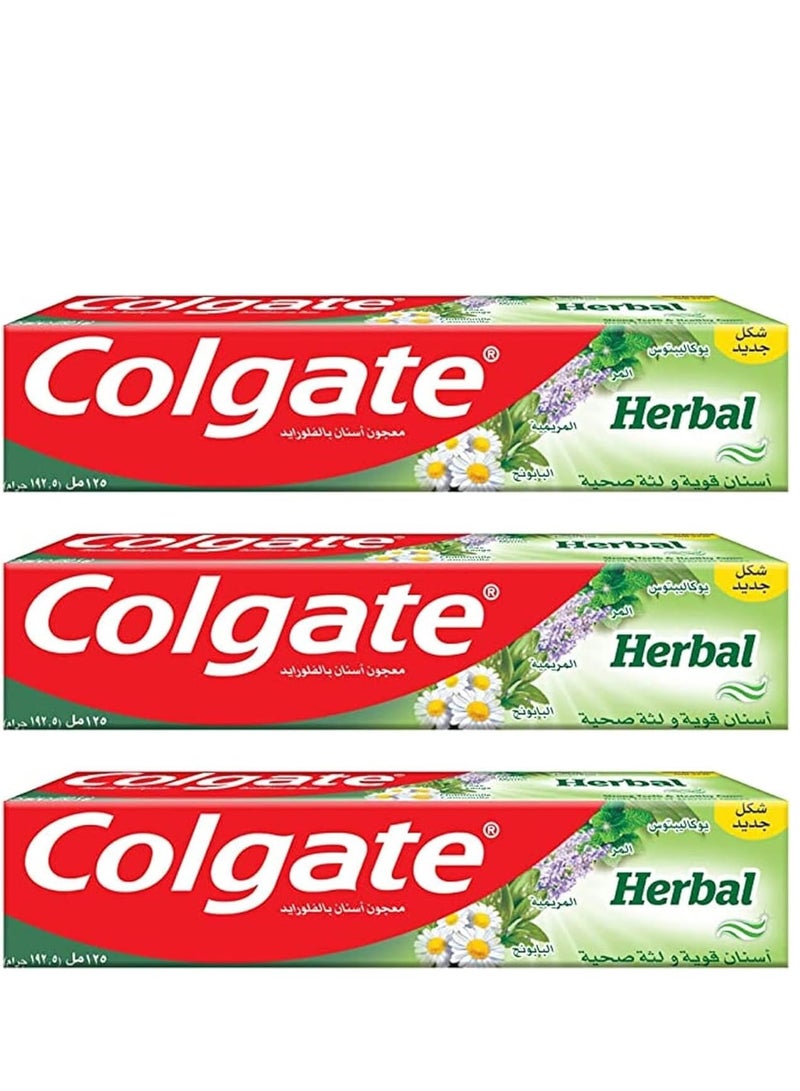 كولجيت معجون أسنان كولجيت بالأعشاب 125 مل - عبوة من 3 قطع