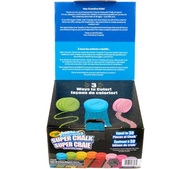 Crayola Washable Sidewalk Chalk – 10 Vibrant Colors, Long-Lasting Outdoor Chalk Set for Kids, Non-Toxic & Easy to Clean - Image 4