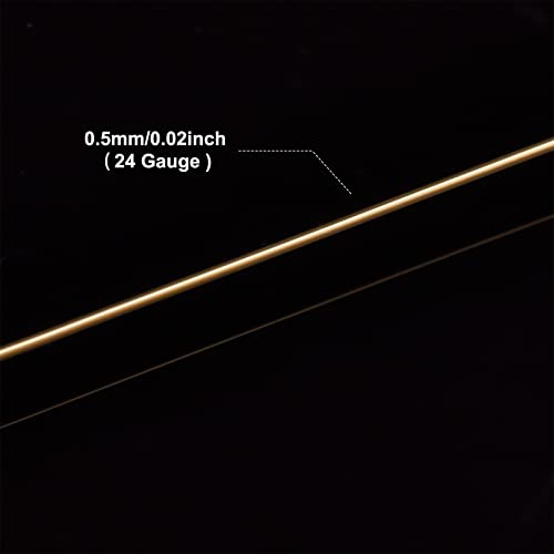 BENECREAT 24 Gauge 87 Yards Jewelry Beading Wire Light Gold Tarnish Resistant Copper Wire for Beading Wrapping and Other Jewelry Craft Making - Image 5