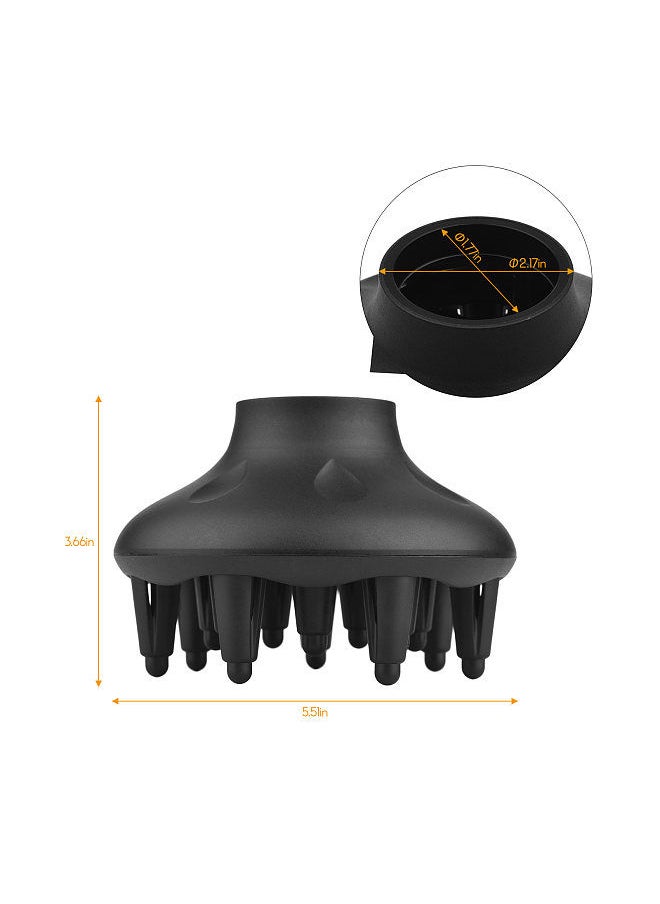 Generic - Universal Hair Dryer Diffuser for Curly Wavy Hair Blow Dryer Attachment for 1.77in Dryer Nozzle Dry Hair Much Evenly, Black - Image 1