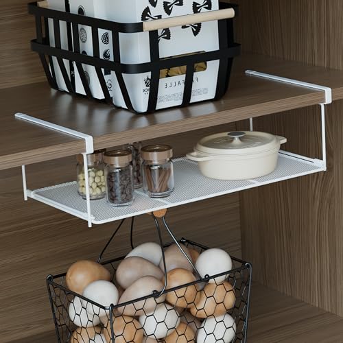 MATIMASU Foldable Metal Under Cabinet Organizer,Multi-Functional Hanging Storage Rack for Aluminum Foil,Plastic Wrap,Kitchen Wipes,Space-Saving,Tool-Free Install,Rust-Resistant,Ideal for Kitchen (Black) - Image 5
