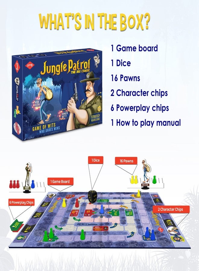 KAADOO Jungle Patrol Strategy Board Game Played in Teams of 2 for Kids, Teens, Families & Adults | Ages 8+ | 2 to 4 Players | 30 Minutes Playtime | Made in India | Ideal Gift - Image 4