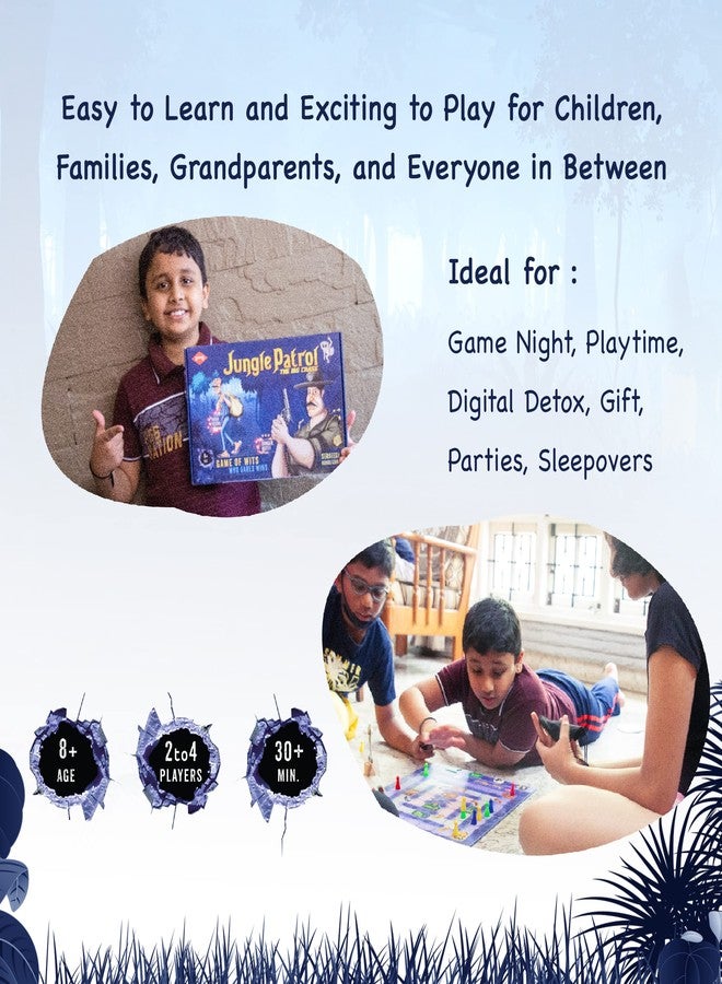 KAADOO Jungle Patrol Strategy Board Game Played in Teams of 2 for Kids, Teens, Families & Adults | Ages 8+ | 2 to 4 Players | 30 Minutes Playtime | Made in India | Ideal Gift - Image 5