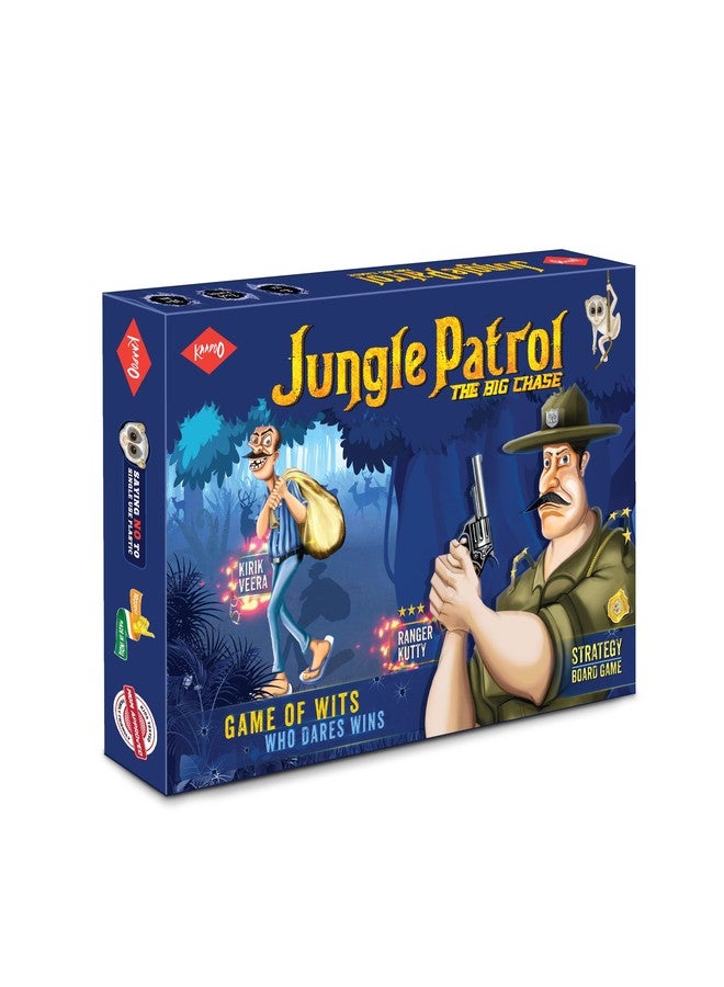 KAADOO Jungle Patrol Strategy Board Game Played in Teams of 2 for Kids, Teens, Families & Adults | Ages 8+ | 2 to 4 Players | 30 Minutes Playtime | Made in India | Ideal Gift - Image 1