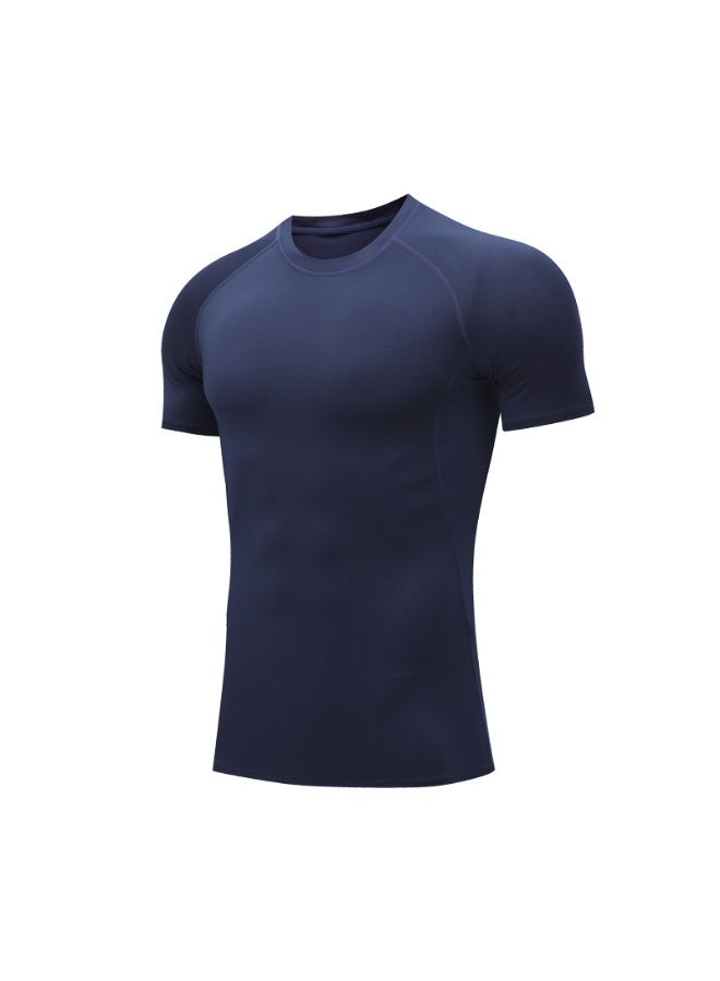 Men's Bodybuilding Sports Compression Shirt Summer O-Neck T Shirt Gym Fitness Quick Dry Running t shirt for man Workout Tops - Image 1