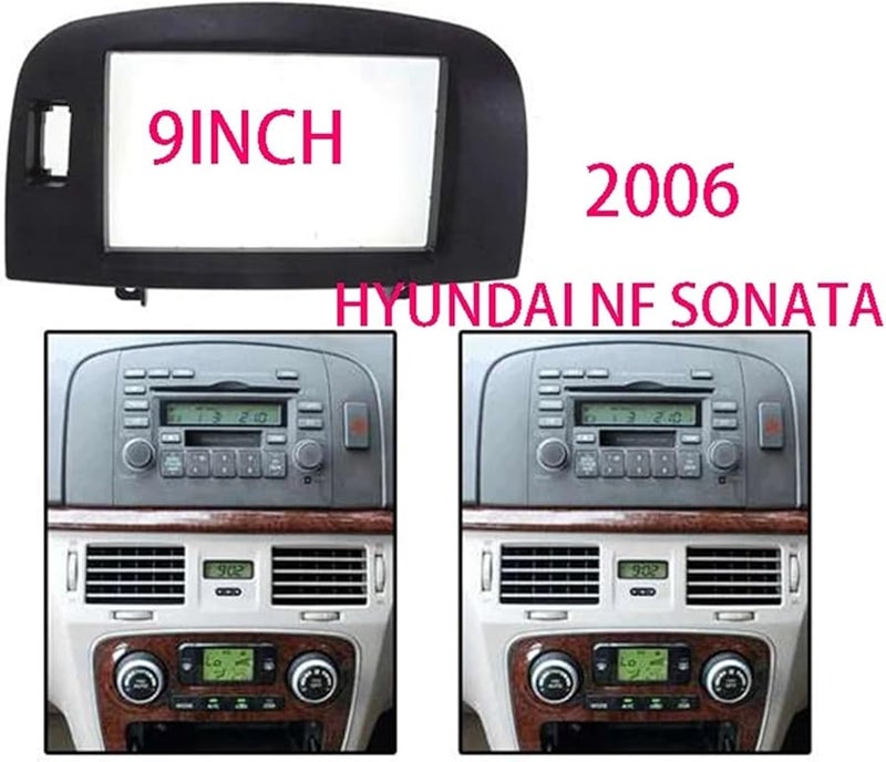 مناسب لسيارة هيونداي سوناتا NF 2006 إطار تعديل لوحة دي في دي ملاحة صوتية للسيارة مقاس 9 بوصة - Image 3