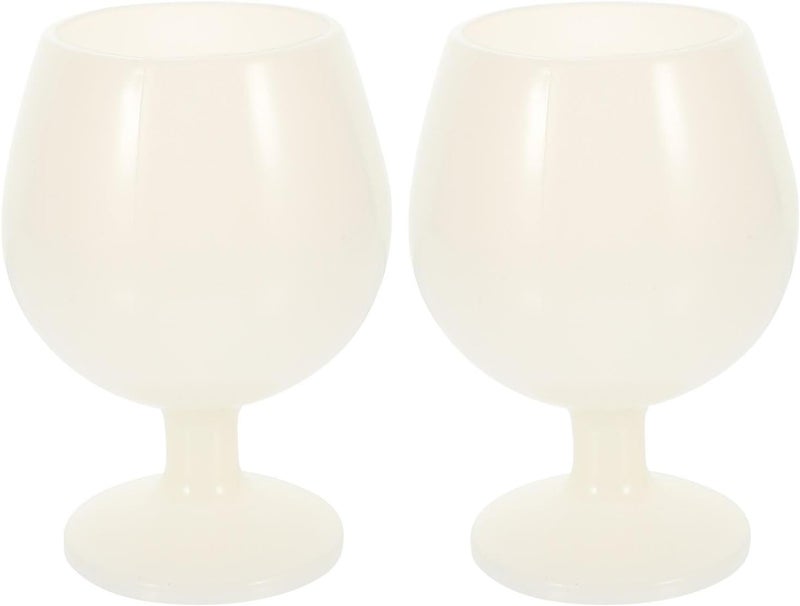Ciieeo Silicone Wine Goblet Set, 2pcs Multi-function Household Drink Cups with Stem, Reusable Wine and Water Glasses for Party, Outdoor, and Home Use - Image 1