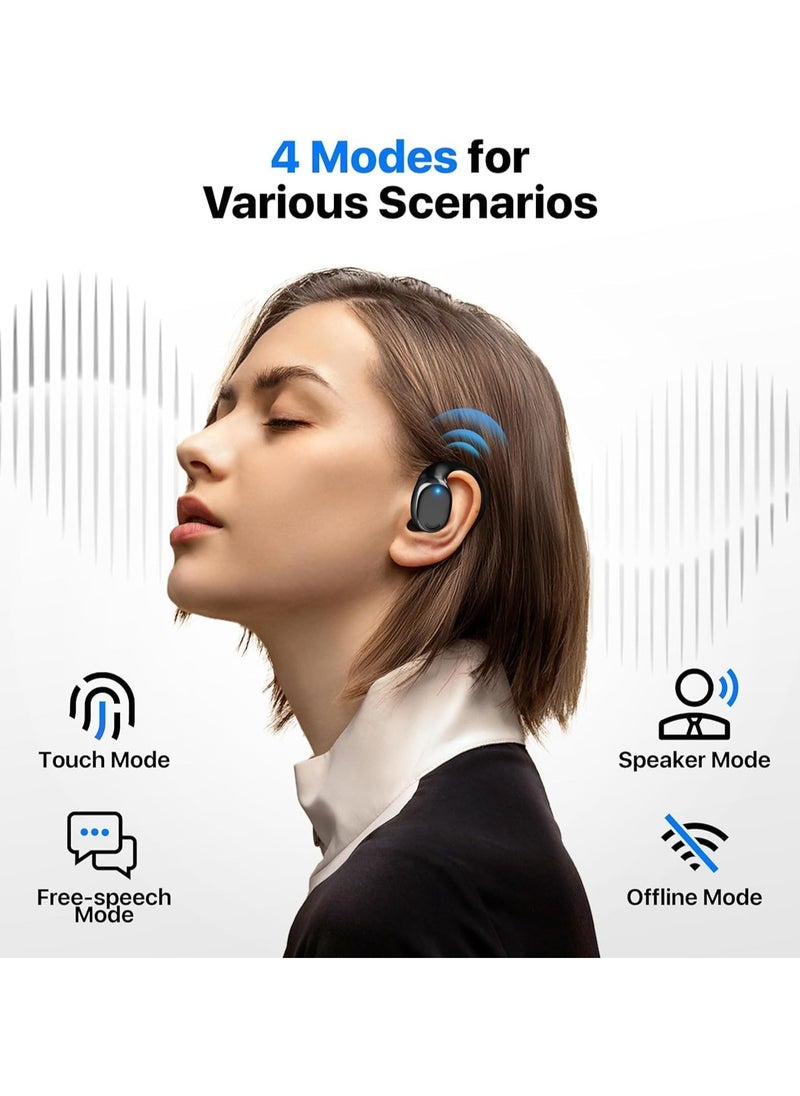 CMGTYYD Translator Earbuds, 3-in-1 Language Translation Device 144 Languages & Accents and 8 Offline Translation Packs HD Sound Quality Long Battery Life, Ideal for Travel Business, Black  - Image 2
