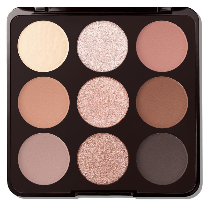 Erinde 9 Colors Nude Eyeshadow Palette, Warm Brown Neutral Eye Shadow Makeup Palette with Mirror, Highly Pigmented Matte Shimmer & Glitter Eyeshadow Long Lasting Blendable for Daily Natural Look - Image 1