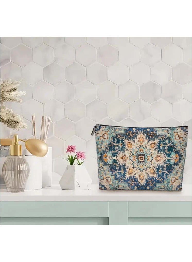 حقائب مستحضرات تجميل يدوية الصنع، حقيبة سفر للتجميل، حقيبة أدوات نسائية، صندوق تخزين بسعة كبيرة، حقيبة مجوهرات محمولة، حقيبة متعددة الاستخدامات - Image 2