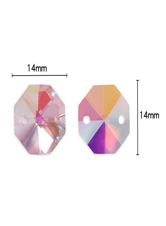 LONGWIN Lot 100pcs AB Color Glass Octagon Beads for Crystal Chandelier Parts Replacement DIY Lamp Hanging Pendant Suncatcher - Image 2