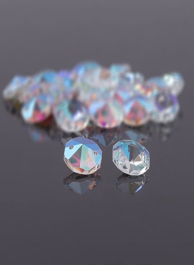LONGWIN Lot 100pcs AB Color Glass Octagon Beads for Crystal Chandelier Parts Replacement DIY Lamp Hanging Pendant Suncatcher - Image 3