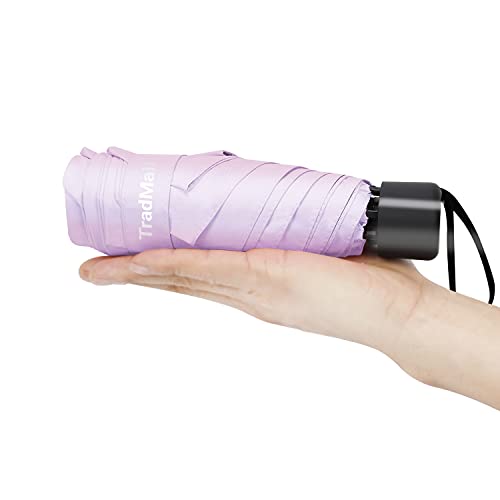 TradMall Mini Travel Umbrella, Portable Lightweight Compact Parasol with 95% UV Protection for Sun & Rain, Purple - Image 4