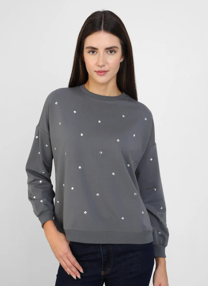 Refka by modanisa Anthracite - Sweat-shirt - Refka