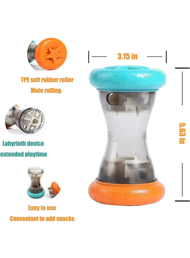 M.A&F's Treat Dispensing Puzzle Toys for Small Dogs,Interactive Chase Toys,Perfect Alternative to Slow Feeder Dog Bowls to Improves Pets Digestion,Barbell-Shaped Dog Toys - Image 3