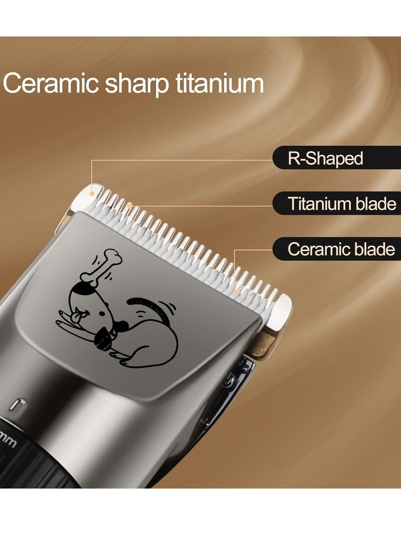 عام ماكينة قص الكلاب، ماكينة حلاقة كهربائية لاسلكية منخفضة الضوضاء وقابلة لإعادة الشحن، مشط قص قابل للتعديل وشفرات قابلة للفصل، مناسبة للكلاب والقطط والحيوانات الأليفة - Image 4