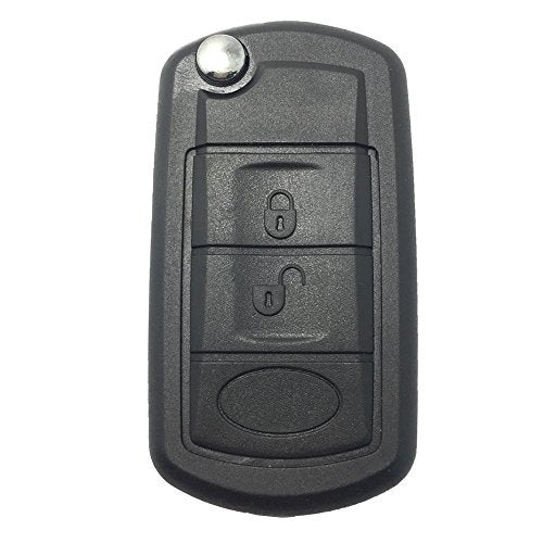 Arruweer Replacement Key Fob Case Shell Fit for Land Rover Discovery LR3 Range Rover Sport Flip Folding Keyless Entry Remote Car Key Fob Cover with Uncut Blade Blank - Image 1