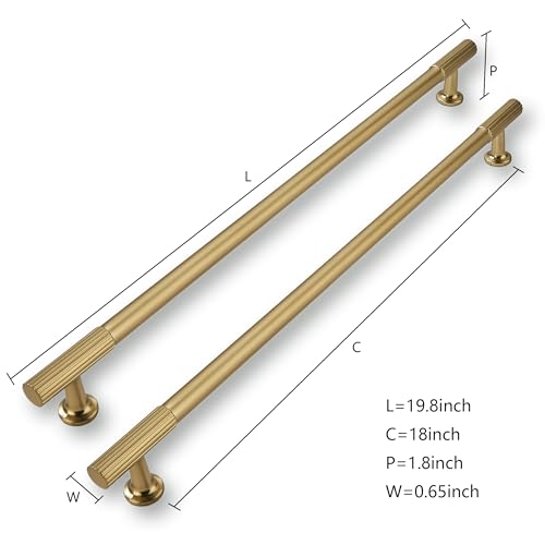 CABDM 1 Pack 18inch457mm Center to Center Appliance Pulls Champagne Bronze Cabinet pulls Solid HeavyDuty Kitchen Cabinet Handles Drawer Pulls Cupboard Hardware for Cabinets - Image 3