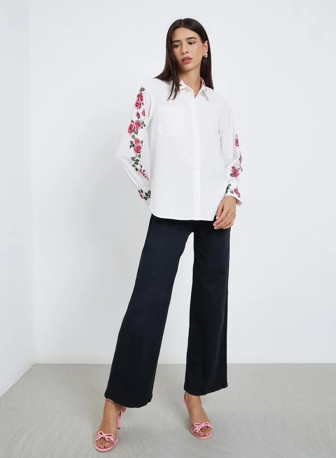 Take Two Take Two Floral Print Regular Fit Buttoned Shirt