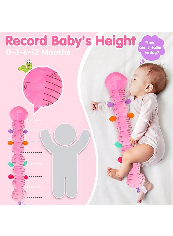 Baby Sensory Toy 0-6 Month Music Animal Stuffed Plush Caterpillar Toy for Infant 0-3-6 Month Tummy Time with Baby Mirror Crinkle Rattle for 6-12 Month Carseat Toy for Newborn Boys Girls Shower Gifts - Image 5