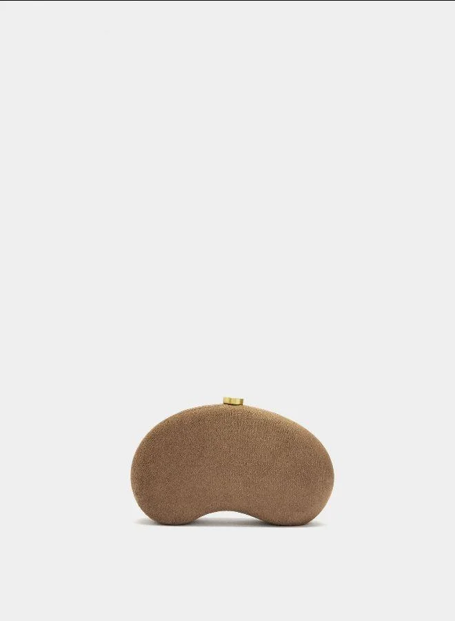 بارفوا قابض بيضاوي للحفلة مع تأثير جلدي