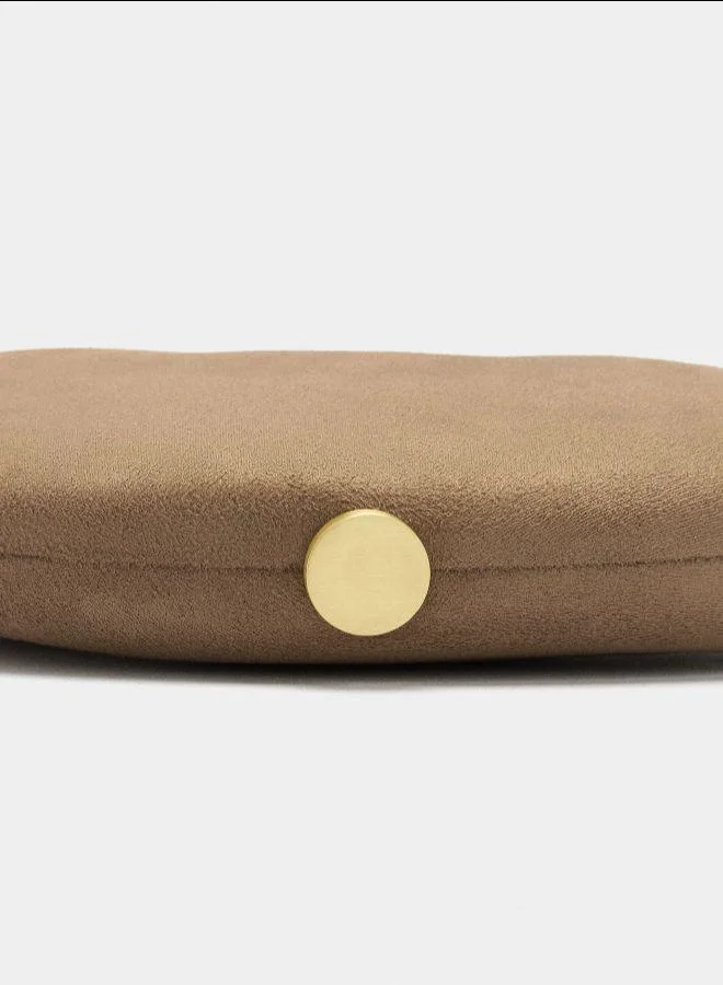 بارفوا قابض بيضاوي للحفلة مع تأثير جلدي