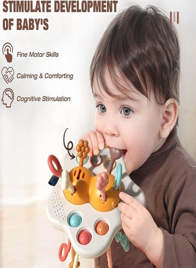 ToyRush Toy Rush Sensory Baby Toys, Silicone Pull String Toy for Toddlers, 1-3 Years Old Baby Travel and Teething Toys, Honeybee Montessori Toys for Babies 6-12 Months, Gift for Kids - Image 2