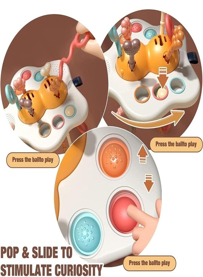 ToyRush Toy Rush Sensory Baby Toys, Silicone Pull String Toy for Toddlers, 1-3 Years Old Baby Travel and Teething Toys, Honeybee Montessori Toys for Babies 6-12 Months, Gift for Kids - Image 4
