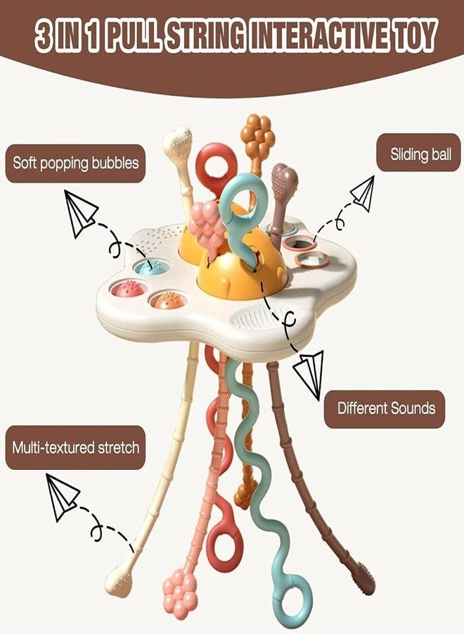 ToyRush Toy Rush Sensory Baby Toys, Silicone Pull String Toy for Toddlers, 1-3 Years Old Baby Travel and Teething Toys, Honeybee Montessori Toys for Babies 6-12 Months, Gift for Kids - Image 5