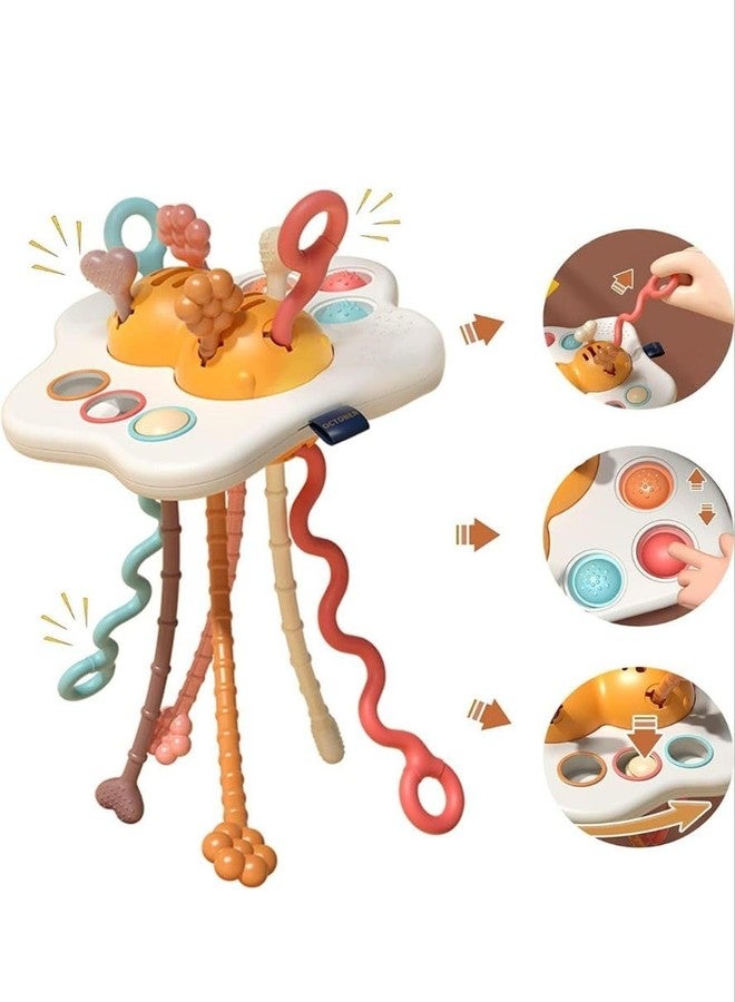 ToyRush Toy Rush Sensory Baby Toys, Silicone Pull String Toy for Toddlers, 1-3 Years Old Baby Travel and Teething Toys, Honeybee Montessori Toys for Babies 6-12 Months, Gift for Kids - Image 1