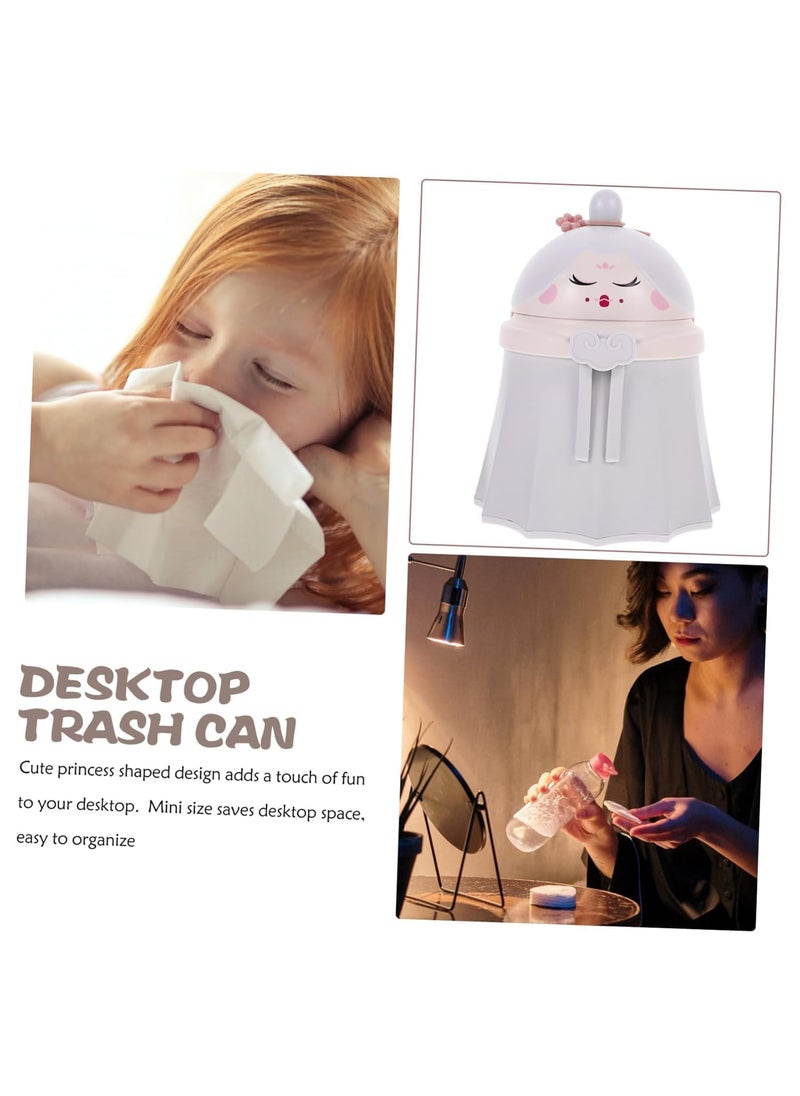 PIKFOS PIKFOS Small Trash Can Wastebasket Stylish Trash Cans Push Type Garbage Can Metal Planter Waste Bins Desktop Girl Heart Pages Office Pack of 1  - Image 5