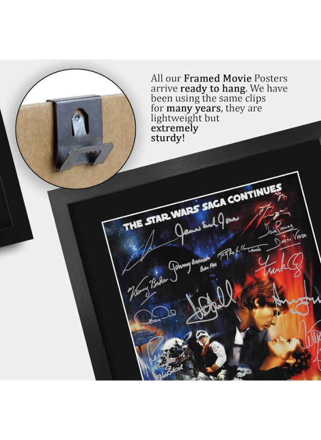 HWC Trading HWC Trading Star Wars - The Empire Strikes Back Movie Poster Cast Signed 16 x 12 inch Framed Gift Printed Autograph Film Print Photo Picture Display - 16" x 12" Framed  - Image 5