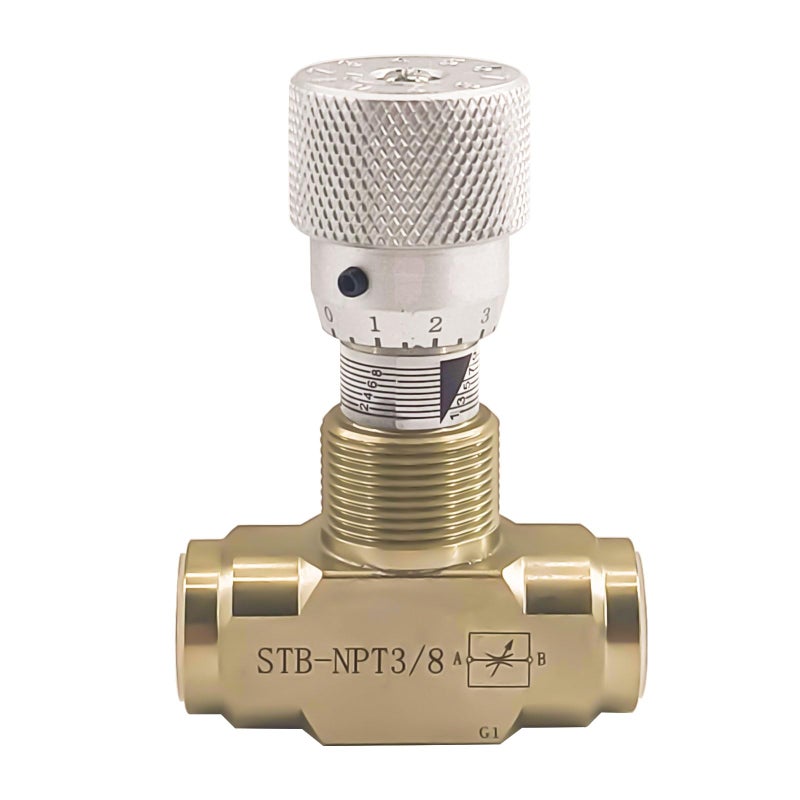 LOSTAR Straight Flow Control Needle Valve for Hydraulic System HeavyDuty Carbon Steel Pressure Fittings with 38 NPT Connection and Rotatable Knob - Image 2