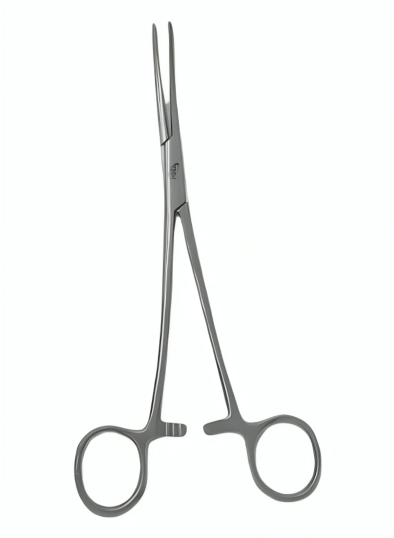 تنم ملقط موسكيتو من الستانلس ستيل برأس منحني للاستخدام الجراحي والطبي