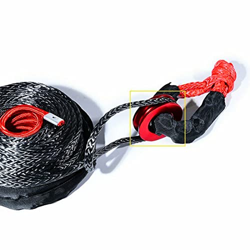 FizLig 41000 lb Recovery Ring for Winch Snatch - Heavy Duty Synthetic Rope Soft Shackle, Off-Road Truck SUV ATV UTV 4x4 Vehicle Recovery Accessories (Red) - Image 2