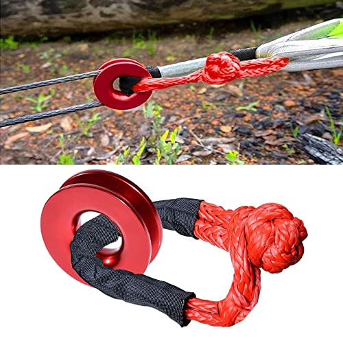 FizLig 41000 lb Recovery Ring for Winch Snatch - Heavy Duty Synthetic Rope Soft Shackle, Off-Road Truck SUV ATV UTV 4x4 Vehicle Recovery Accessories (Red) - Image 3
