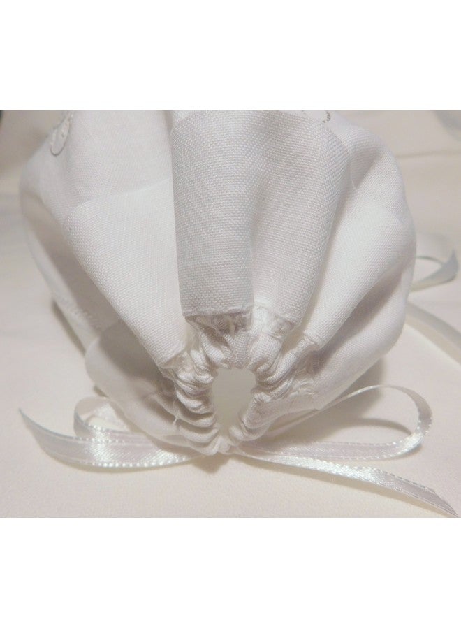 Integrity Designs Baby Linen Keepsake Cross Embroidered Handkerchief Christening/Baptism Bonnet and Gift Card with Envelope - Image 5