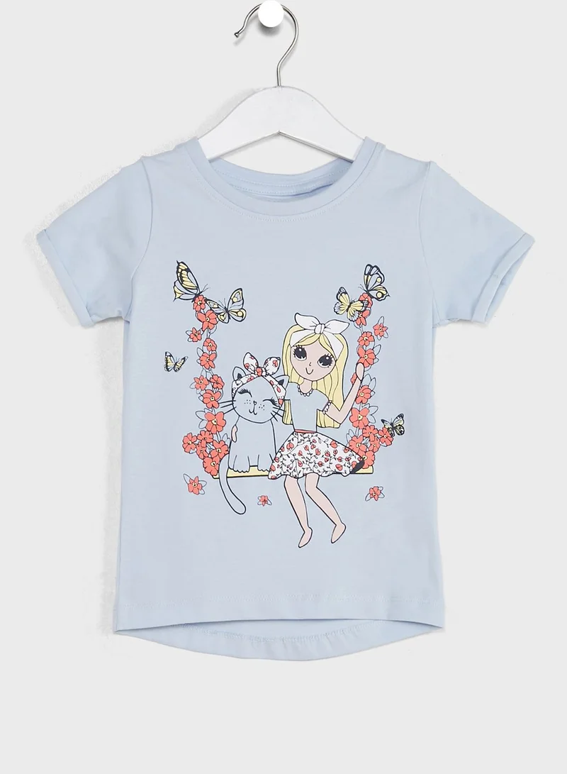 NAME IT Kids 2 Pack Butterfly Print T-Shirt