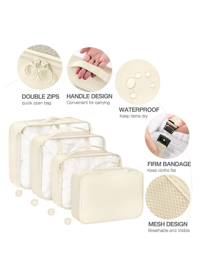 7-Piece Luggage Packing Organizers Set – Travel Packing Cubes with Shoe Bag, Cosmetics Bag, Clothing Organizers, Compression Packing Cubes, Travel Accessories for Easy Organization, Luggage Organizer Set, Space-Saving Travel Solution, Packing Cube Set for Suitcase, Carry-On, Travel Gear - Image 4
