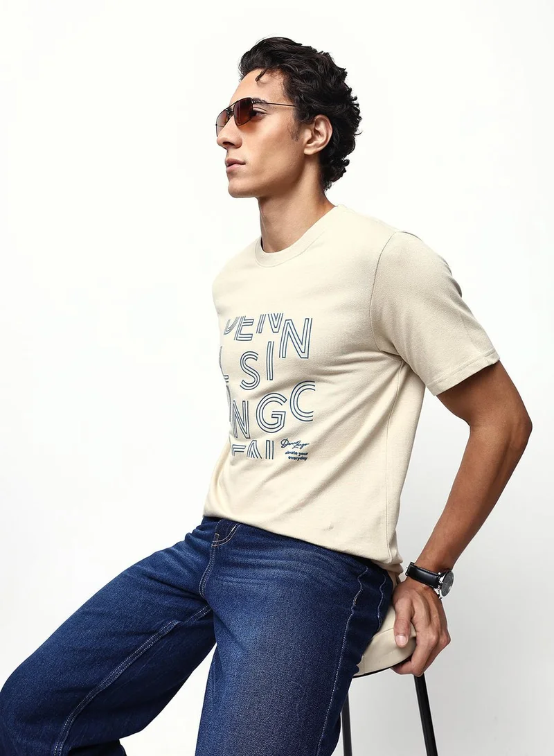 Dennis Lingo Men's Putty 100% Cotton Relaxed T-Shirt