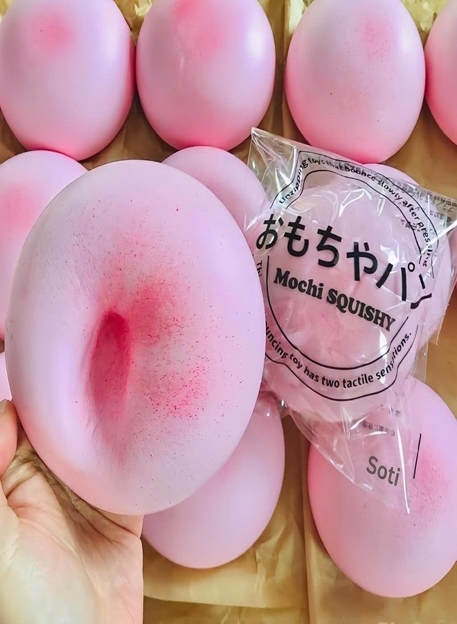 SOTI Bread Butter Squishy Stress Ball, Fun Slow Rising Fidget Toy for ADHD Anxiety Relief, Cute Pink Party Favor Gift & Stocking Stuffer - Image 1