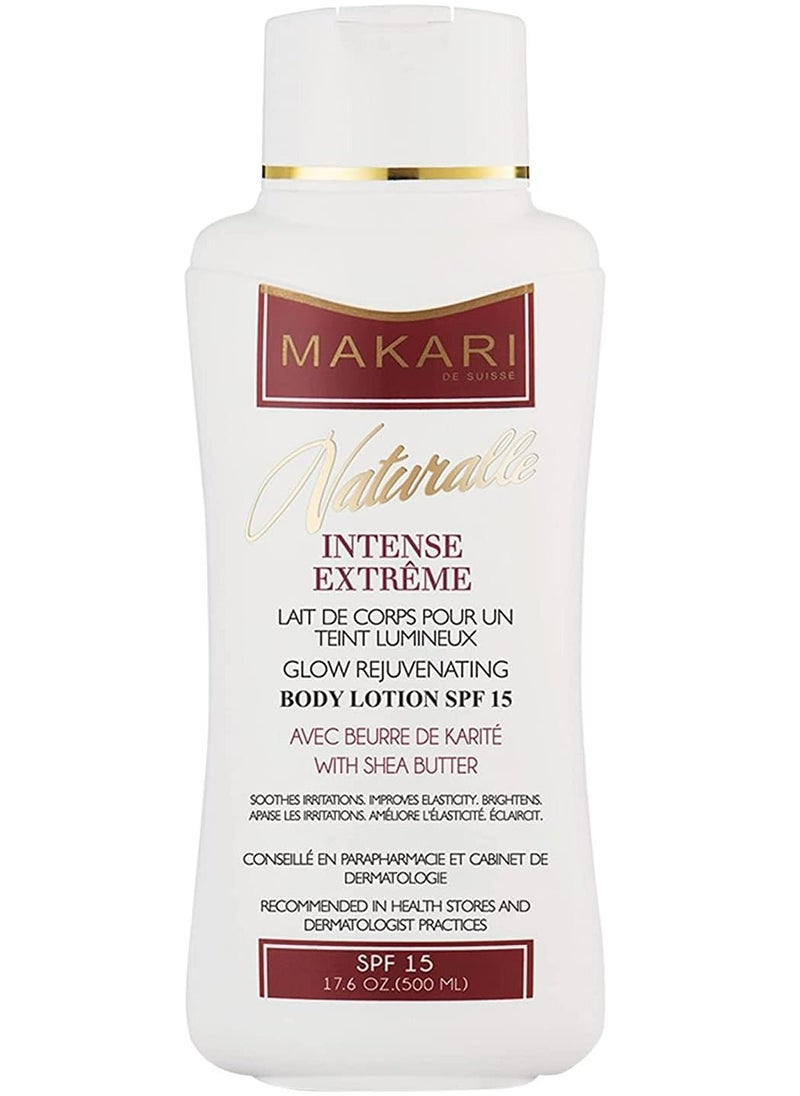 Makari - Naturalle Intense Extreme BODY Lotion Lightening, Toning And Moisturizing Body Cream With Shea Butter & SPF 15 – Anti-Aging And Whitening Treatment for Dark Spots Acne Scars And Wrinkles 500 ML - Image 1