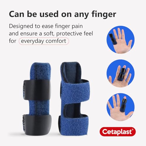 Cetaplast Nylon Splints Finger Straightener Support Stabilizer Brace For Broken, Strained, Sprained, Swollen,Arthritis Or Tendinitis (Blue) - Image 4