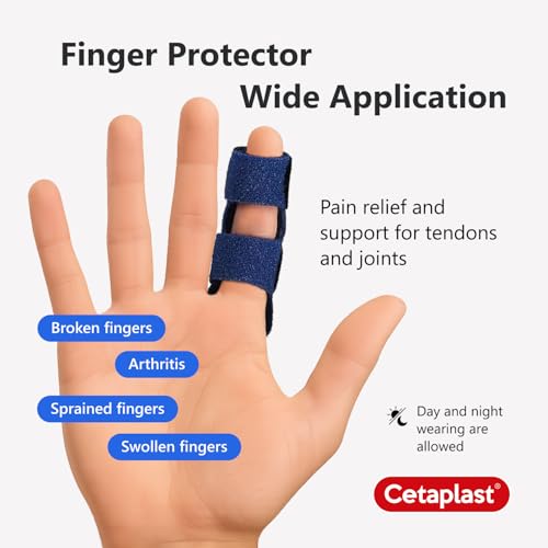 Cetaplast Nylon Splints Finger Straightener Support Stabilizer Brace For Broken, Strained, Sprained, Swollen,Arthritis Or Tendinitis (Blue) - Image 5