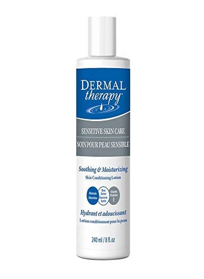 Dermal Therapy Sensitive Skin Lotion - Calming, Non-Irritating Lotion with 15% Allantoin, 10% Shea Butter, Vitamin E - Soothing Relief for Dry, Itchy, Eczema-Prone Skin - 8 fl oz / 240 ml - Image 1