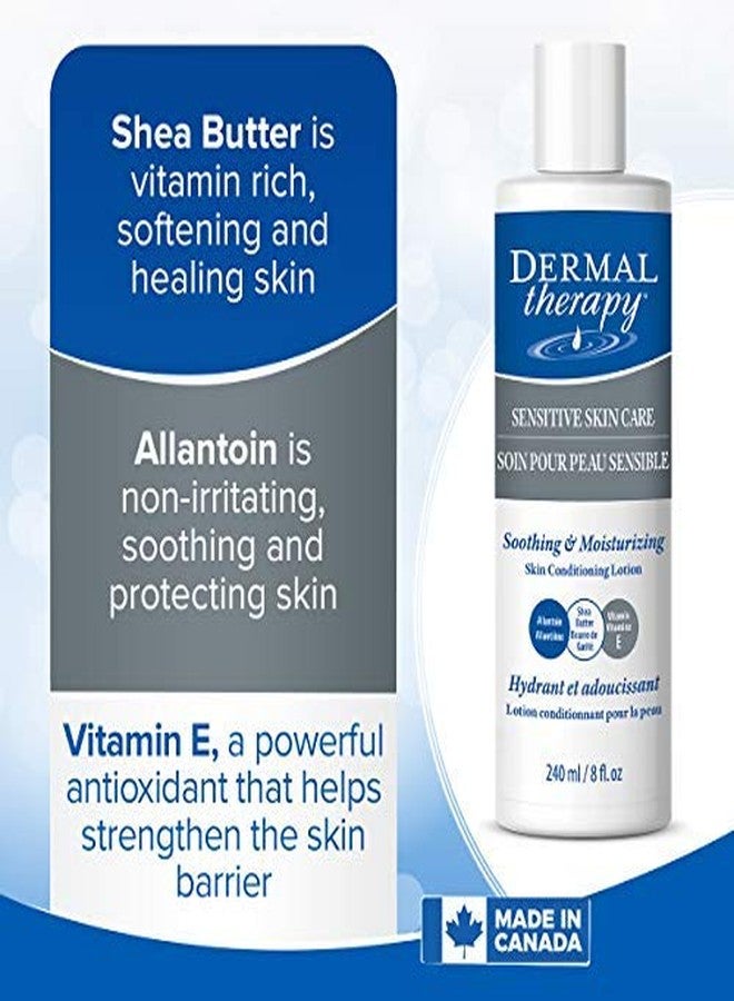 Dermal Therapy Sensitive Skin Lotion - Calming, Non-Irritating Lotion with 15% Allantoin, 10% Shea Butter, Vitamin E - Soothing Relief for Dry, Itchy, Eczema-Prone Skin - 8 fl oz / 240 ml - Image 2